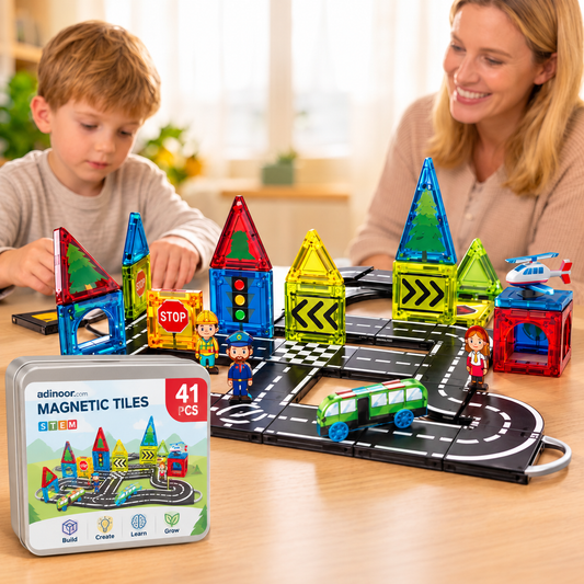 Traffic Magnetic Building Blocks – 41 Pcs