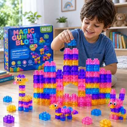 40PCS Soft Sensory Building Blocks