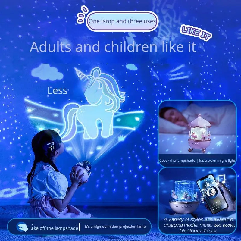 Starry Sky Music Night Light Projector | 360° BT Speaker