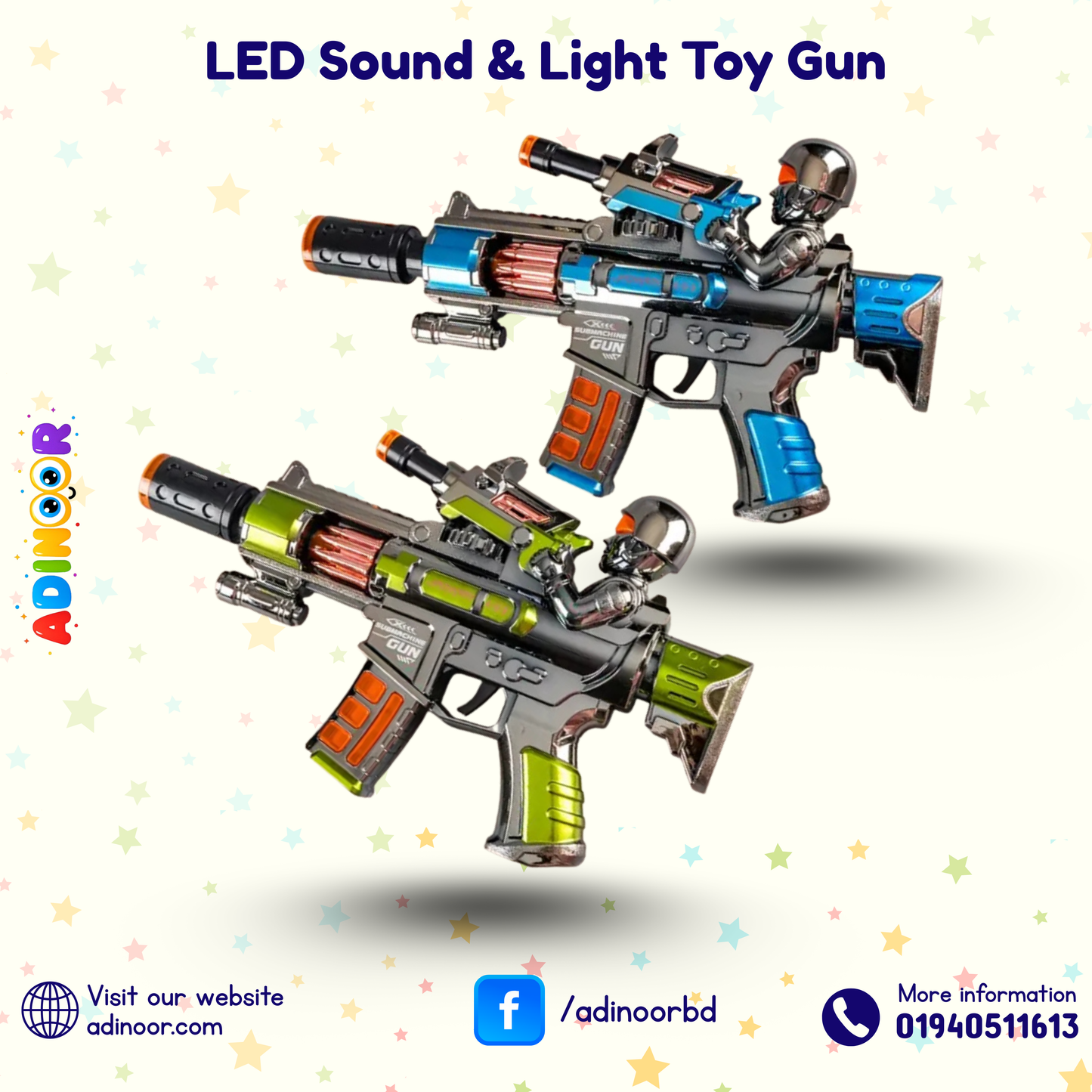 Large LED AK47 Kids Toy Gun