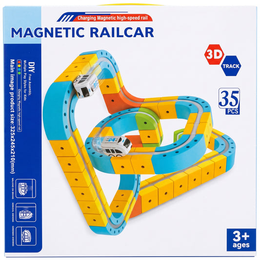 35 PCS Gravity 3D Racing Train Track