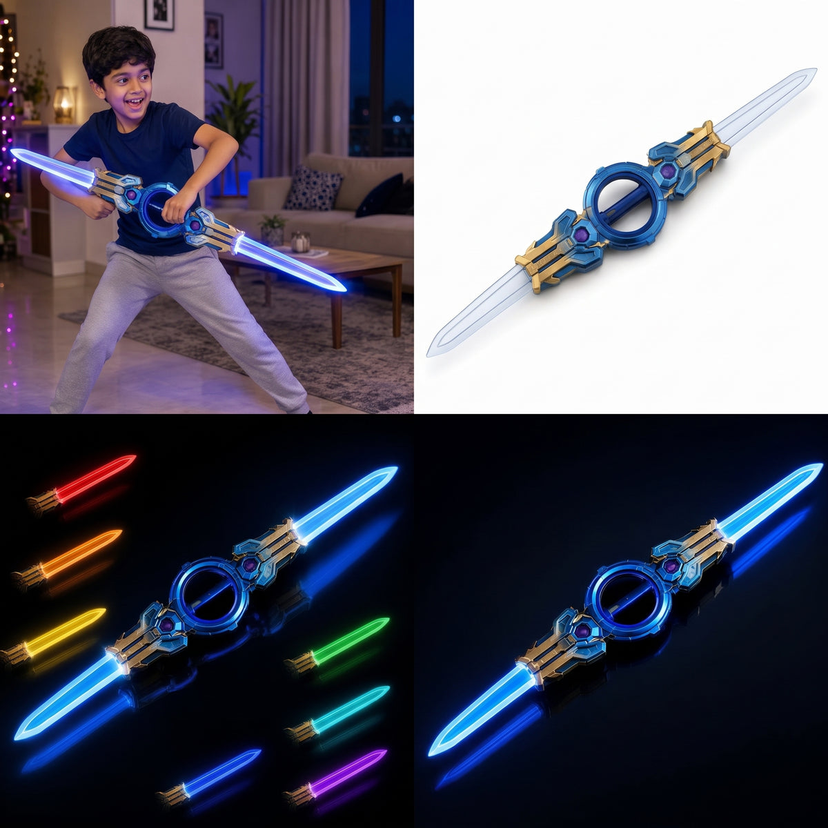 7-Color LED Double Blade Light Saber