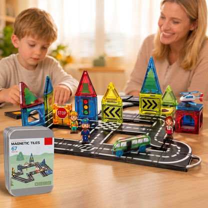 Traffic Magnetic Building Blocks – 67 Pcs