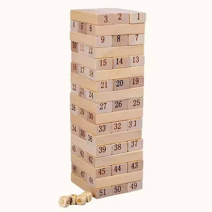 54PCS Wooden Building Block Tower