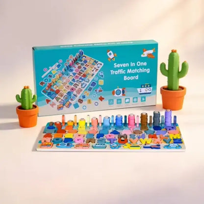 Wooden Letters & Shape Learning Puzzle
