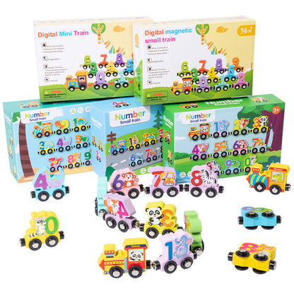Montessori Wooden Digital Number Train Toy
