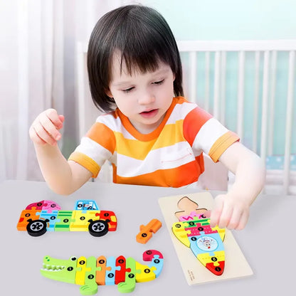 Wooden 3D Animal Puzzle Toy