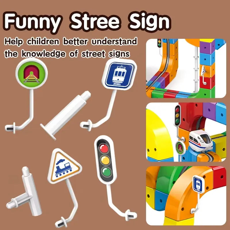 145 PCS Gravity 3D Racing Train Track Set