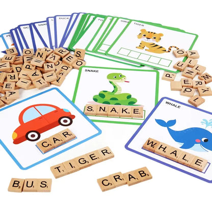 Wooden Word Spelling Battle Game