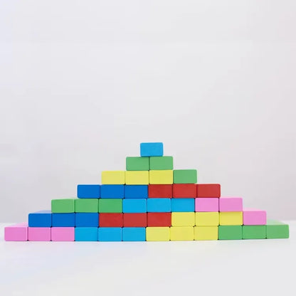 54PCS Colorful Timber Tower Blocks Game