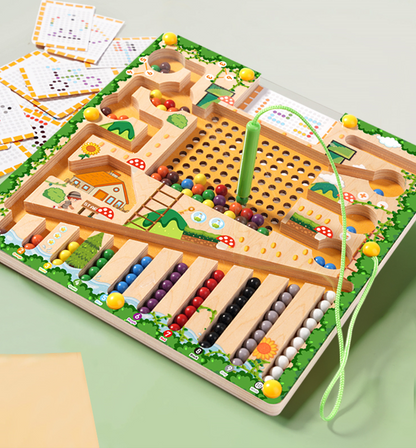 Wooden Magnetic Color Sorting Maze Toy – Adinoor