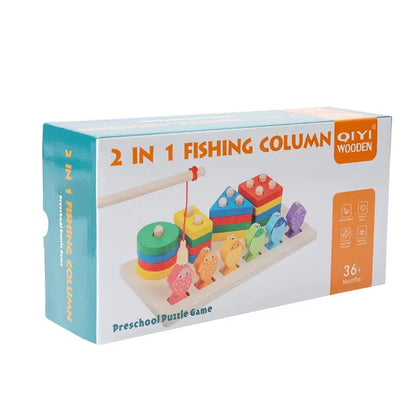 Wooden Montessori Math & Fishing Board Toy