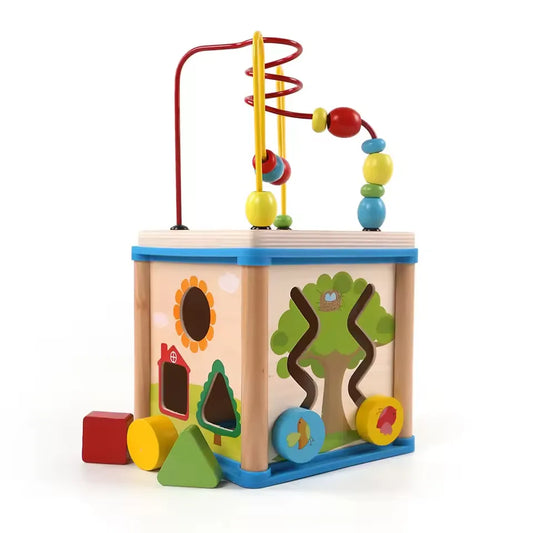 Montessori Bead Maze & Cartoon Clock Toy