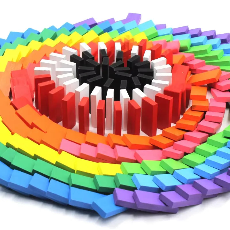 Colorful Wooden Kids Domino Toy