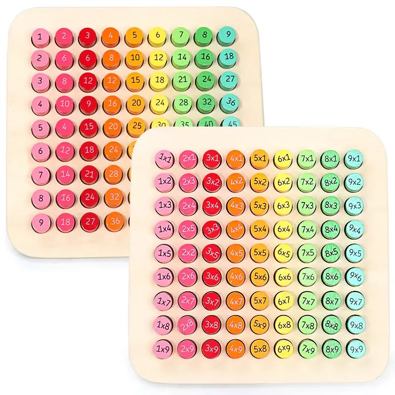Wooden Math Multiplication Blocks Toy
