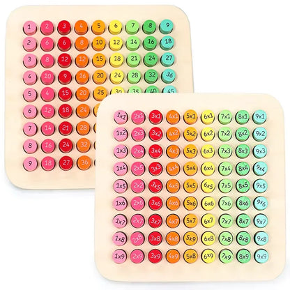 Wooden Math Multiplication Blocks Toy