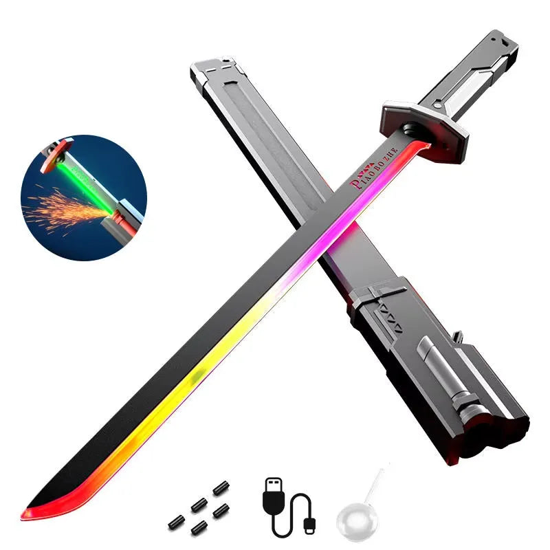 Cyberpunk LED Spark Sword