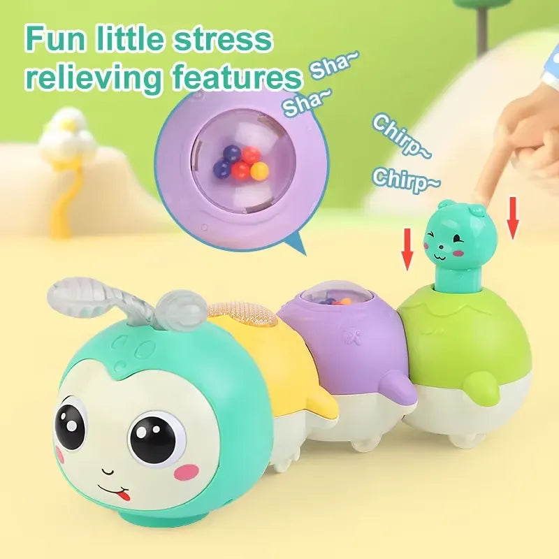 Electric Cartoon Caterpillar Car Toy