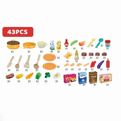 43PCS Spray Mist Kids Kitchen Play Set