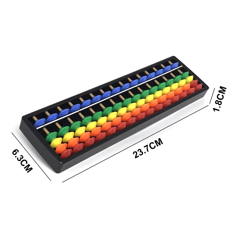 Colorful Kids Abacus (15-Rod Counting Beads Toy)
