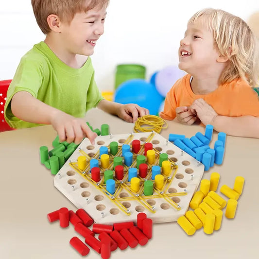 Wooden Triangle Battle Chess Game