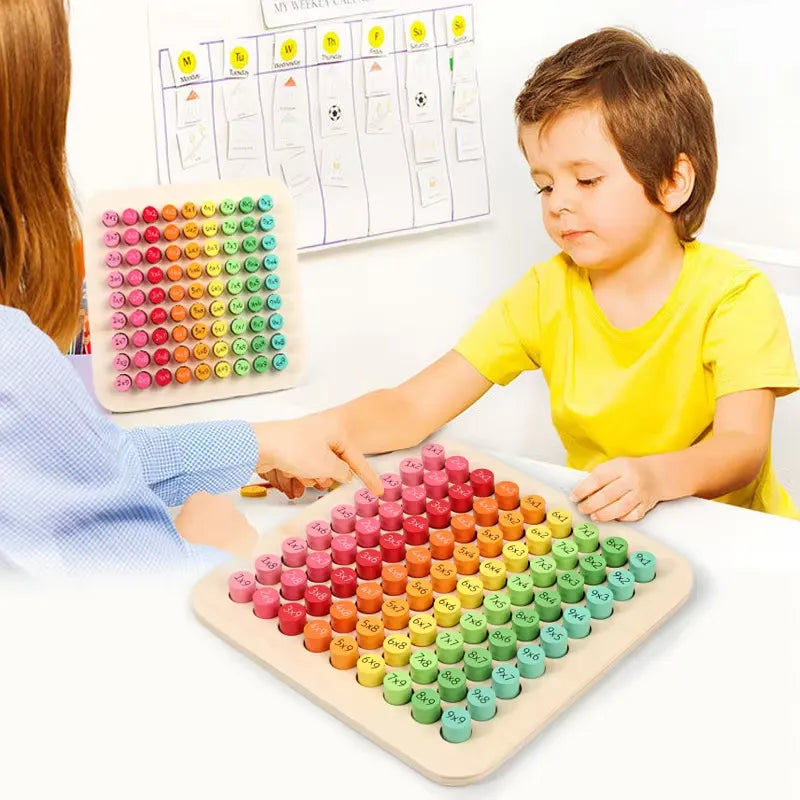 Wooden Math Multiplication Blocks Toy – Adinoor