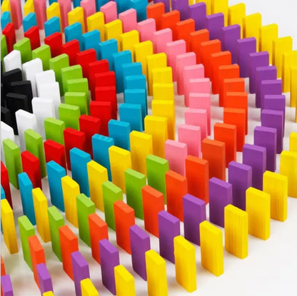 Colorful Wooden Kids Domino Toy
