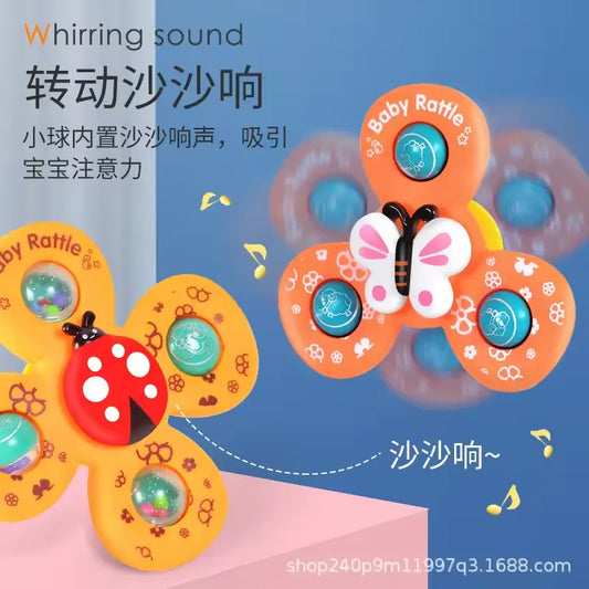 Suction Cup Rotating Animal Toy Set (3PCS)