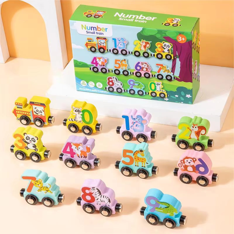 Montessori Wooden Digital Number Train Toy