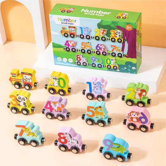 Montessori Wooden Digital Number Train Toy