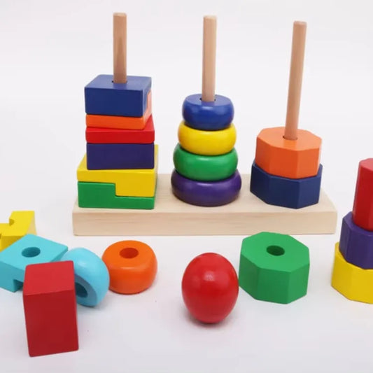 Montessori Geometric Rainbow Tower