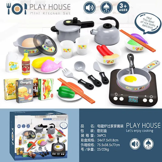Blue Kids Kitchen Play Set
