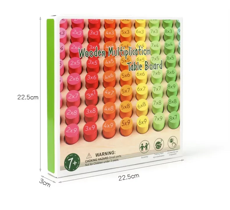 Wooden Math Multiplication Blocks Toy
