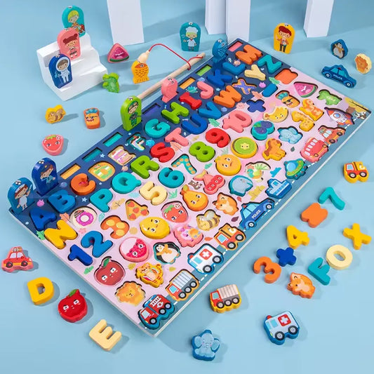 Wooden Letters & Shape Learning Puzzle