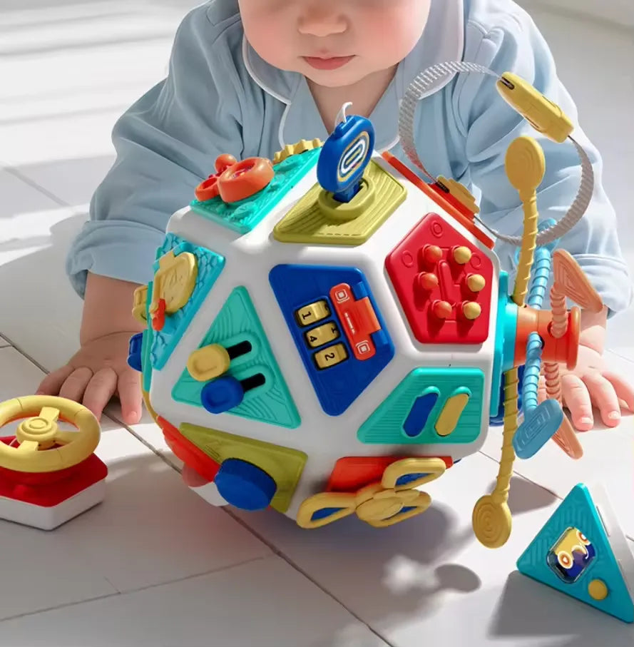 22-in-1 Montessori Busy Board Activity Cube