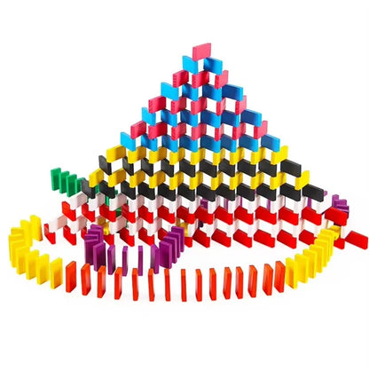 Colorful Wooden Kids Domino Toy