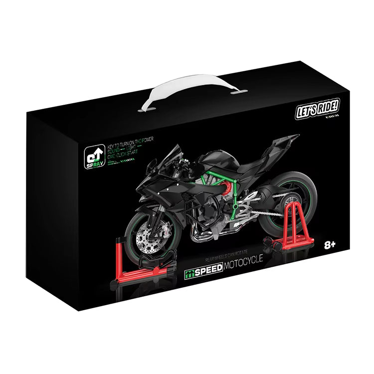 Kawasaki 1:9 Alloy Motorcycle with Spray, Light & Sound