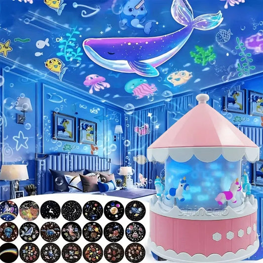 21-Film Rotating Starry Sky Projector Night Light