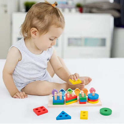 Wooden Montessori Math & Fishing Board Toy
