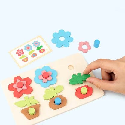 Wooden Flower Shape Matching Board