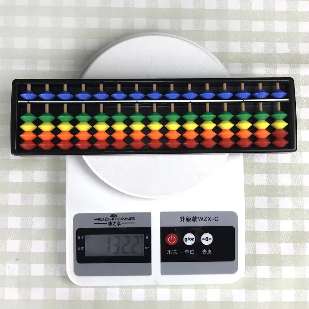Colorful Kids Abacus (15-Rod Counting Beads Toy)