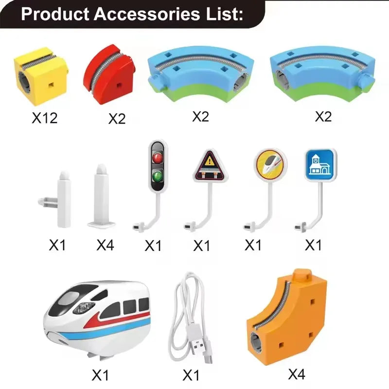 DIY Electric Magic Track Car Set (55 Ps)
