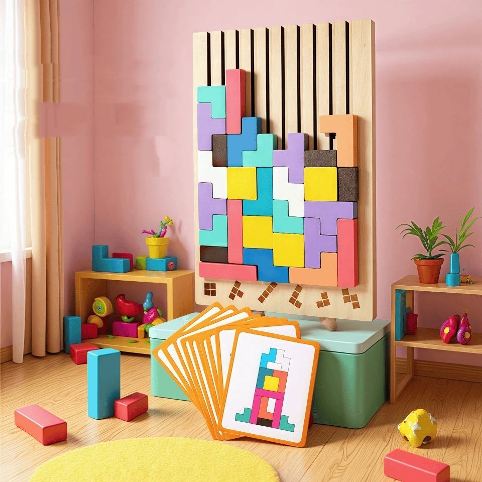 3D Wooden Puzzle Blocks