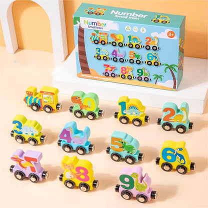 Montessori Wooden Digital Number Train Toy