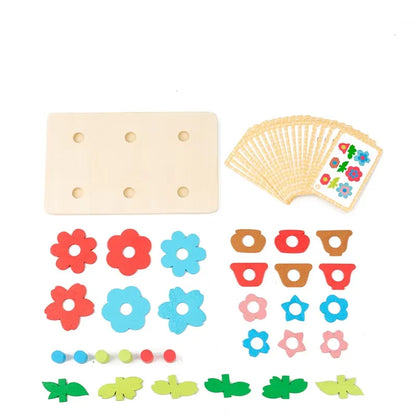 Wooden Flower Shape Matching Board