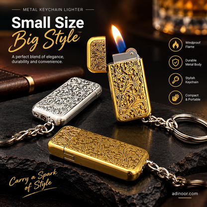 Premium Metal Retro Windproof Pocket Lighter