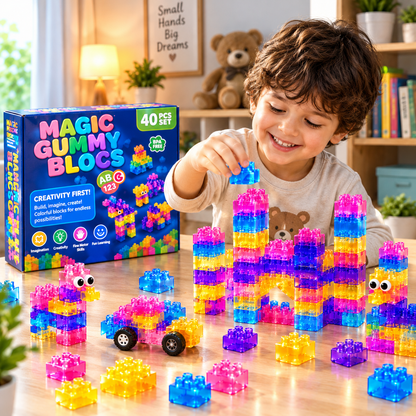 40PCS Soft Sensory Building Blocks