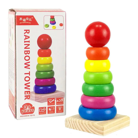 Rainbow Tower Stacking Toy for children