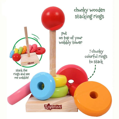 Rainbow Tower Stacking Toy for children