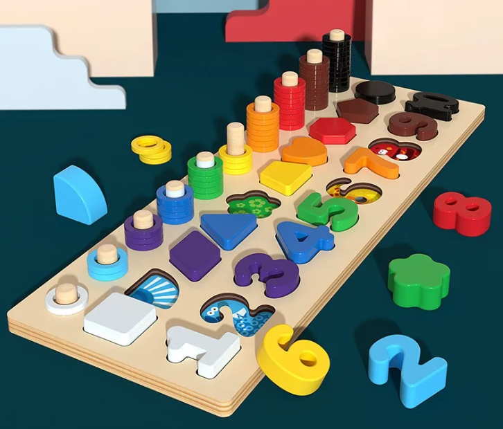 3-in-1 Montessori Educational Puzzle Board